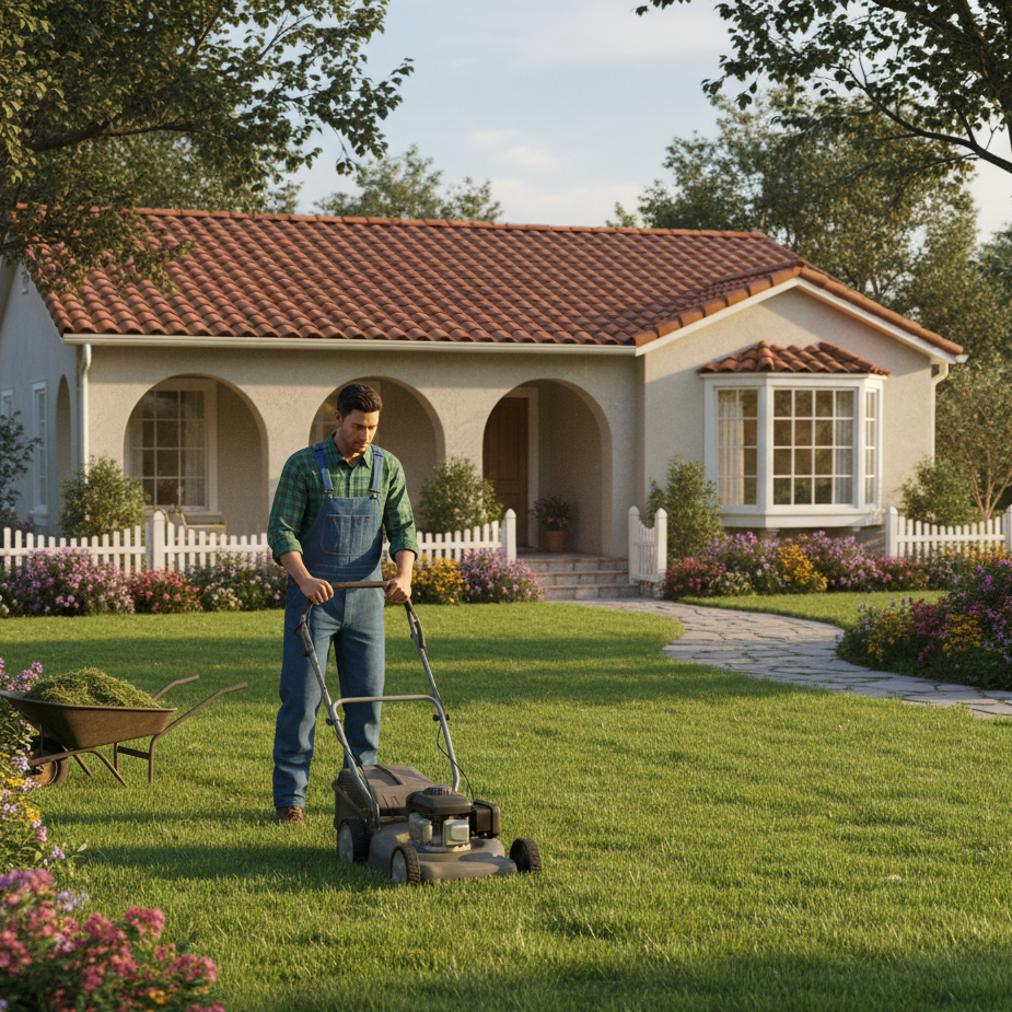 Corte de pasto seco y retiro